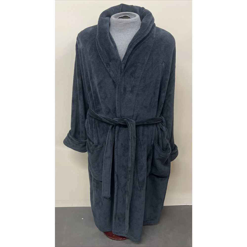 Tommy Bahama Men's Black Fleece Bathrobe Robe Size S/M FS Benefits Charity